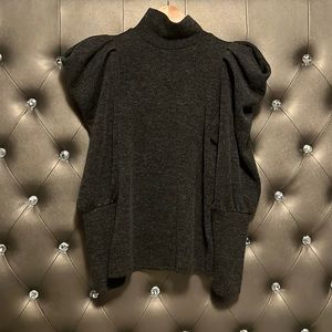 Express puff sleeve mock neck sweater size medium